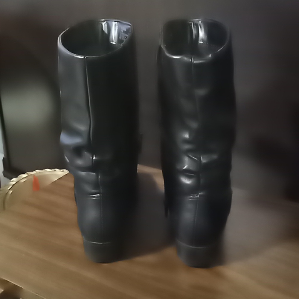 East 5th Mid-Calf Black Slouch Boots Booties Junction Sz 6 - Picture 3 of 6